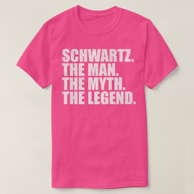 Schwartz Familienname Schwartz Nachname Sc T-Shirt (Design vorne)