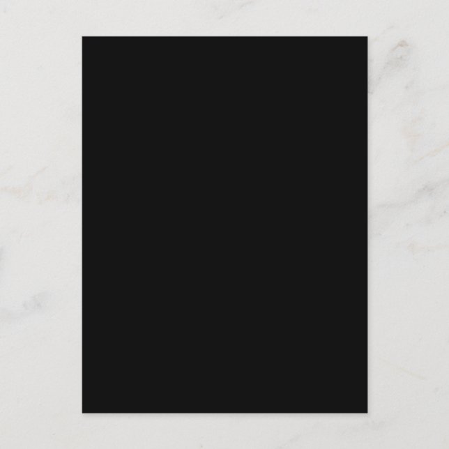 Schwarz #000000, Kies Feiertagspostkarte (Vorderseite)