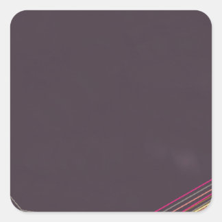 Schwarz 0900 abstrakte Kunst Quadratischer Aufkleber