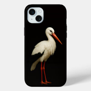 Schwarz 4 Luxe, Eleganter Storch iPhone 15 Plus Case-Mate iPhone Hülle