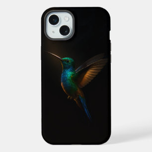 Schwarz 4 Luxe, Fliegender Kolibri iPhone 15 Plus Hülle