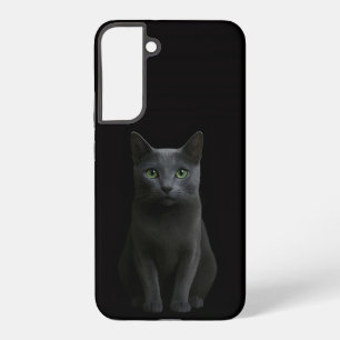 Schwarz 4 Luxe Galaxy S22 Plus, Russisch Blau Katz Samsung Galaxy Hülle