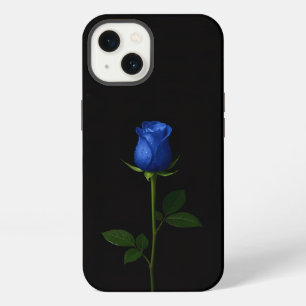 Schwarz 4 Luxe iPhone 13, Mitternachtsblau Rose Hülle