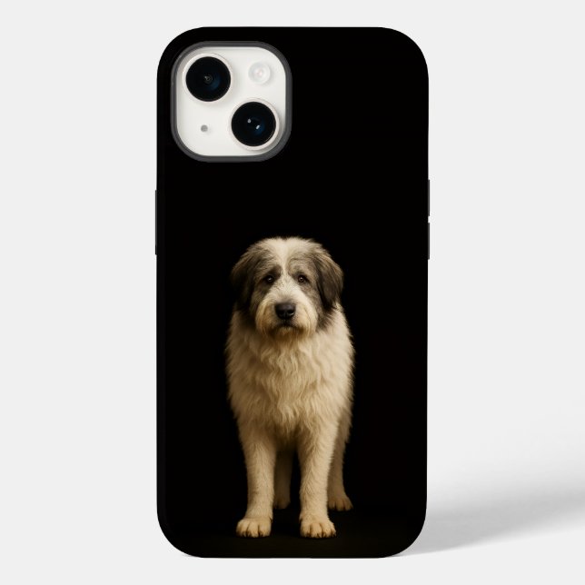 Schwarz 4 Luxe iPhone 14 Hülle Mioritic Shepherd (Rückseite)