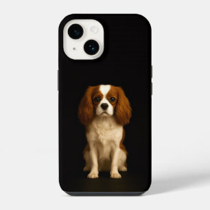 Schwarz 4 Luxe iPhone 14 Mate, Cavalier King Charl Hülle