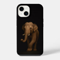 Schwarz 4 Luxe iPhone 14 Mate, Indischer Elefant