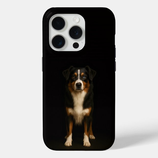 Schwarz 4 Luxe iPhone 15 Pro Mate Australian Sheph Case-Mate iPhone Hülle (Rückseite)