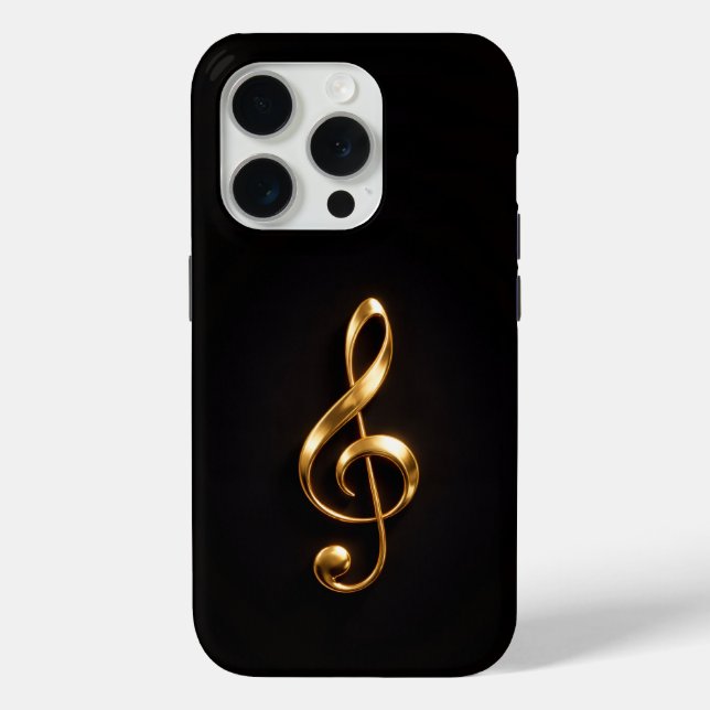 Schwarz 4 Luxe iPhone 15 Pro Mate Golden Violinsch Case-Mate iPhone Hülle (Rückseite)