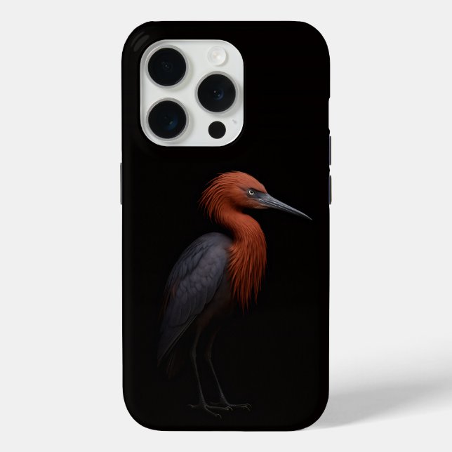 Schwarz 4 Luxe iPhone 15 Pro Mate, Rötlicher Silbe Case-Mate iPhone Hülle (Rückseite)
