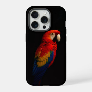 Schwarz 4 Luxe iPhone 15 Pro Mate, Scharlachroter Hülle