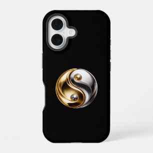 Schwarz 4 Luxe iPhone 16 Mate, Harmonie Yin Yang Hülle