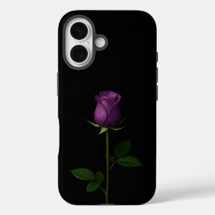 Schwarz 4 Luxe iPhone 16 Mate, Royal Violet Rose Hülle