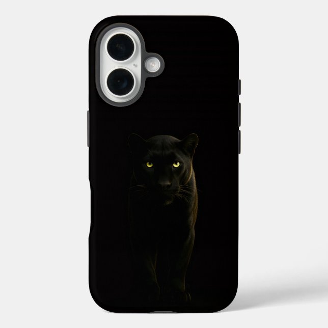 Schwarz 4 Luxe iPhone 16 Mate, Schwarzer Panther Hülle (Rückseite)