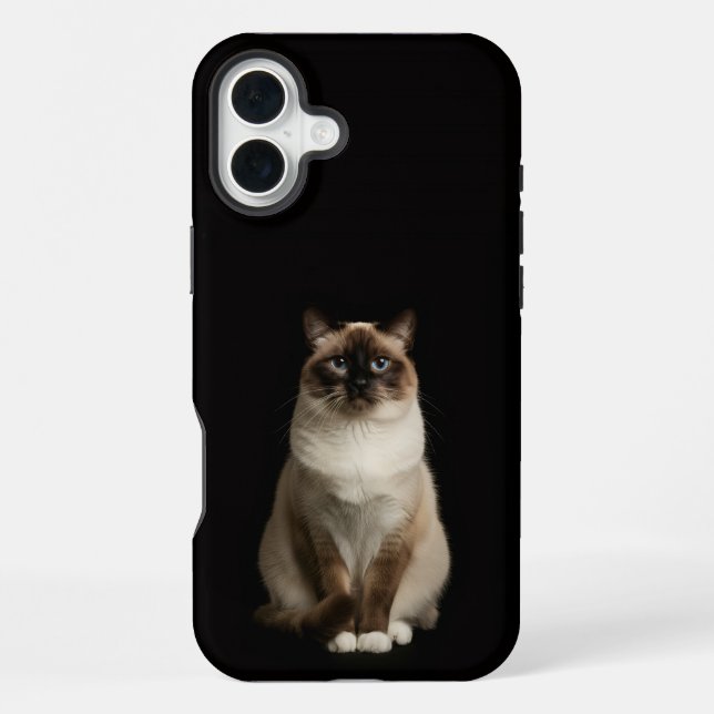 Schwarz 4 Luxe iPhone 16 Plus, Birma-Katze Plus Hülle (Rückseite)