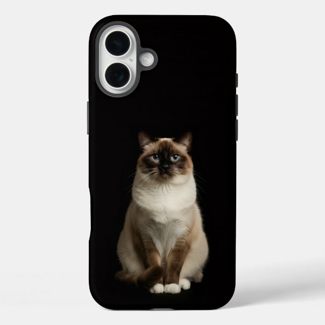 Schwarz 4 Luxe iPhone 16 Plus, Birma-Katze Plus Hülle (Rückseite)