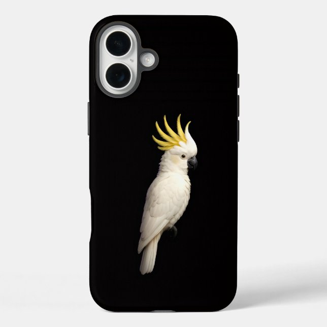 Schwarz 4 Luxe iPhone 16 Plus, Crested Cockatoo Plus Hülle (Rückseite)