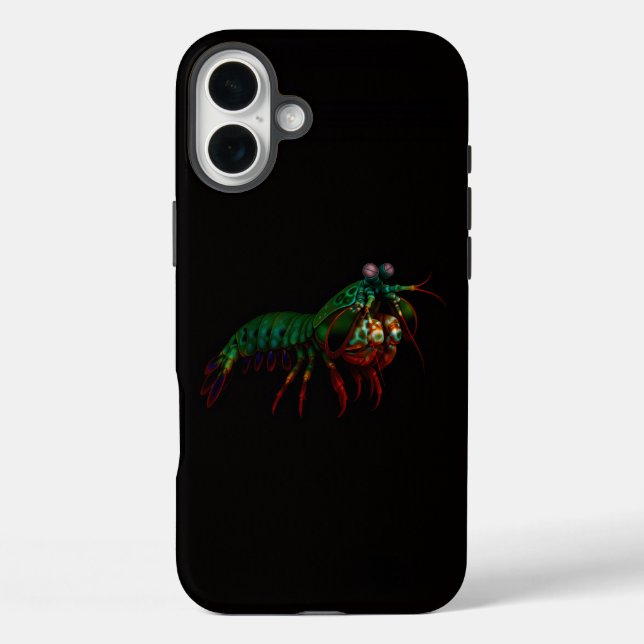 Schwarz 4 Luxe iPhone 16 Plus, Fangschreckenkrebs Plus Hülle (Rückseite)