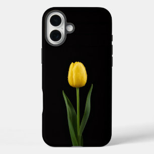 Schwarz 4 Luxe iPhone 16 Plus, Goldene Tulpe Plus Hülle