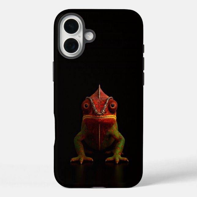 Schwarz 4 Luxe iPhone 16 Plus, Panther Chamäleon Plus Hülle (Rückseite)