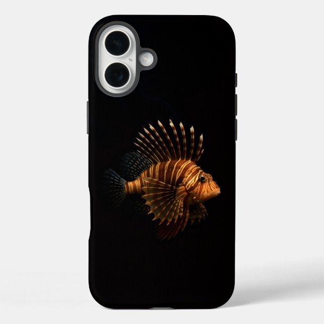Schwarz 4 Luxe iPhone 16 Plus, Roter Löwenfisch Plus Hülle (Rückseite)