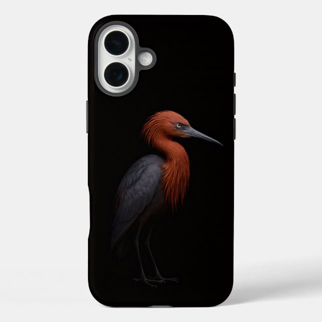 Schwarz 4 Luxe iPhone 16 Plus, Rötlicher Silberrei Plus Hülle (Rückseite)
