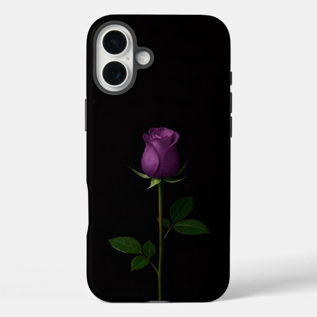 Schwarz 4 Luxe iPhone 16 Plus, Royal Violet Rose Plus Hülle (Rückseite)
