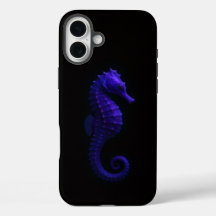 Schwarz 4 Luxe iPhone 16 Plus, Violetter Seepferdc