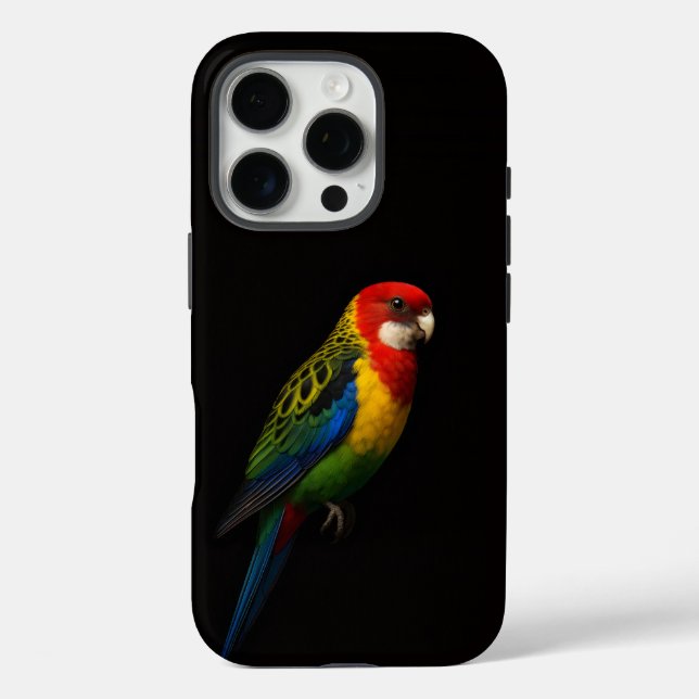 Schwarz 4 Luxe iPhone 16 Pro, Eastern Rosella Pro Hülle (Rückseite)