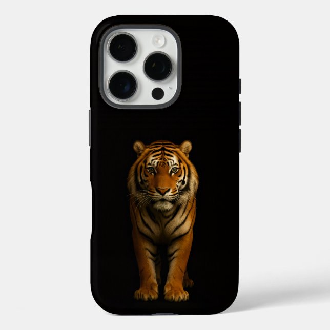 Schwarz 4 Luxe iPhone 16 Pro, Edler Tiger Pro Hülle (Rückseite)