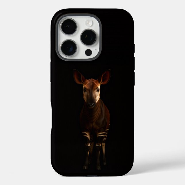 Schwarz 4 Luxe iPhone 16 Pro, Forest Okapi Pro Hülle (Rückseite)