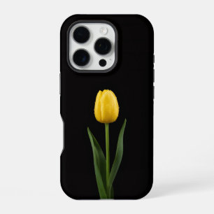 Schwarz 4 Luxe iPhone 16 Pro, Goldene Tulpe Pro Hülle