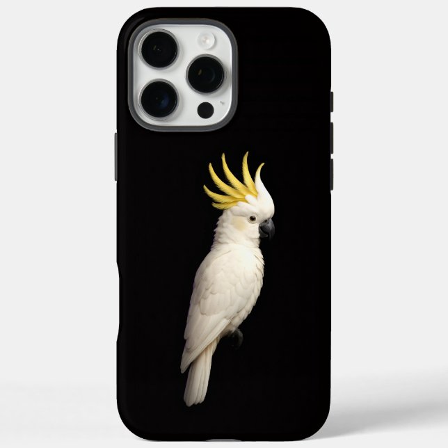 Schwarz 4 Luxe iPhone 16 Pro Max , Hauben Kakadu Hülle (Rückseite)