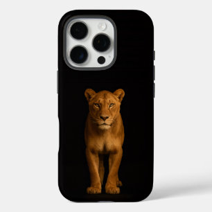 Schwarz 4 Luxe iPhone 16 Pro, Noble Lioness Pro Hülle