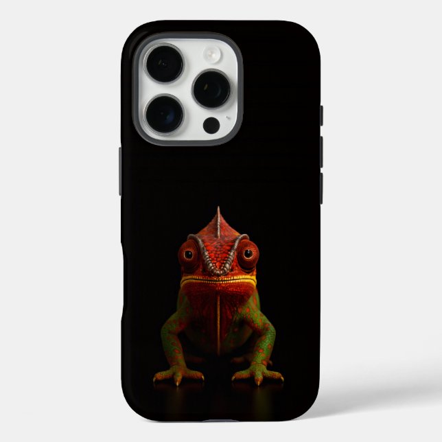 Schwarz 4 Luxe iPhone 16 Pro, Panther Chamäleon Pro Hülle (Rückseite)