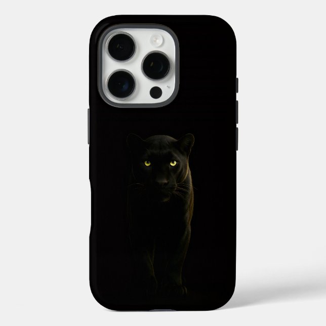 Schwarz 4 Luxe iPhone 16 Pro, Schwarzer Panther Pro Hülle (Rückseite)