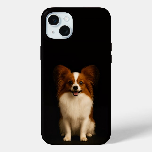Schwarz 4 Luxe, Refined Papillon iPhone 15 Plus Case-Mate iPhone Hülle (Rückseite)