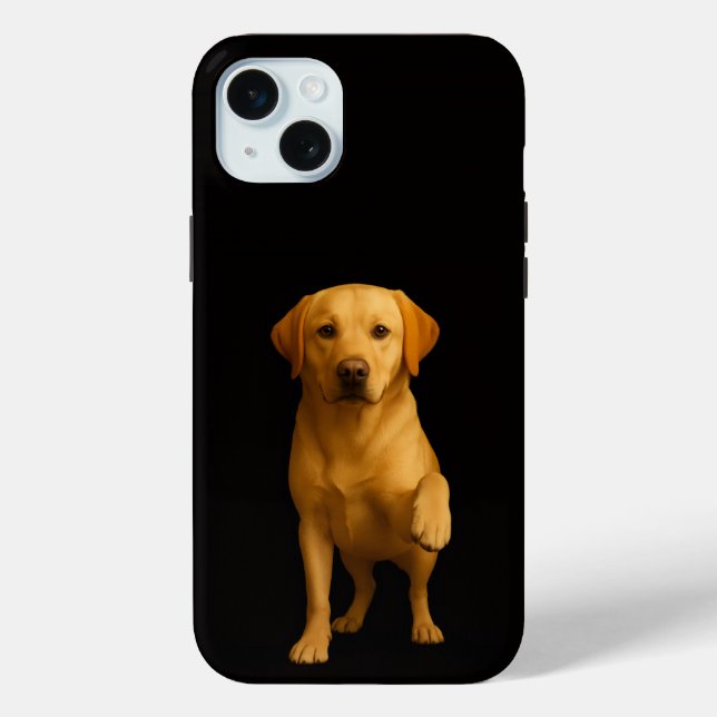 Schwarz 4 Luxe, sanfter Labrador iPhone 15 Plus Case-Mate iPhone Hülle (Rückseite)