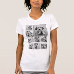 Schwarz 9 Foto Square Collage - mit Skriptweiß T-Shirt<br><div class="desc">Für dieses Design können Sie quadratische oder selbstständige Fotos verwenden. Verwenden Sie acht quadratische Fotos, um ein einzigartiges und persönliches Geschenk zu schaffen. Oder man behalte den Hipster Welpe und macht einen trendigen Sake. Wenn Sie die Bilder anpassen müssen, klicken Sie auf das Werkzeug anpassen, um Änderungen vorzunehmen.</div>