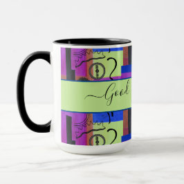 Schwarz Abstrakt für Vater Bright Ringer 15oz Tasse