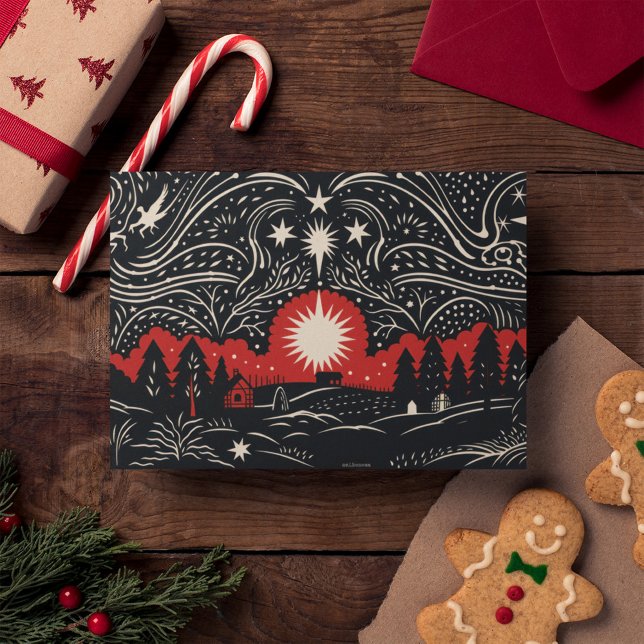 Schwarz Abstrakt Landschaft Weihnachten Nacht Himm (Von Creator hochgeladen)