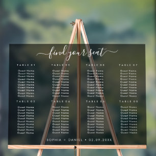 Schwarz-Acryltisch-Sitzkarte für Hochzeiten Acrylschild