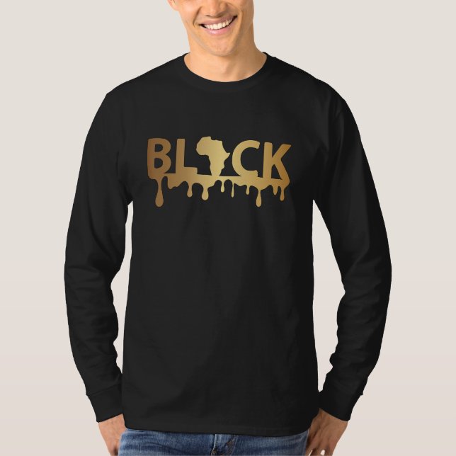 Schwarz-Afrika-Karte T-Shirt (Vorderseite)