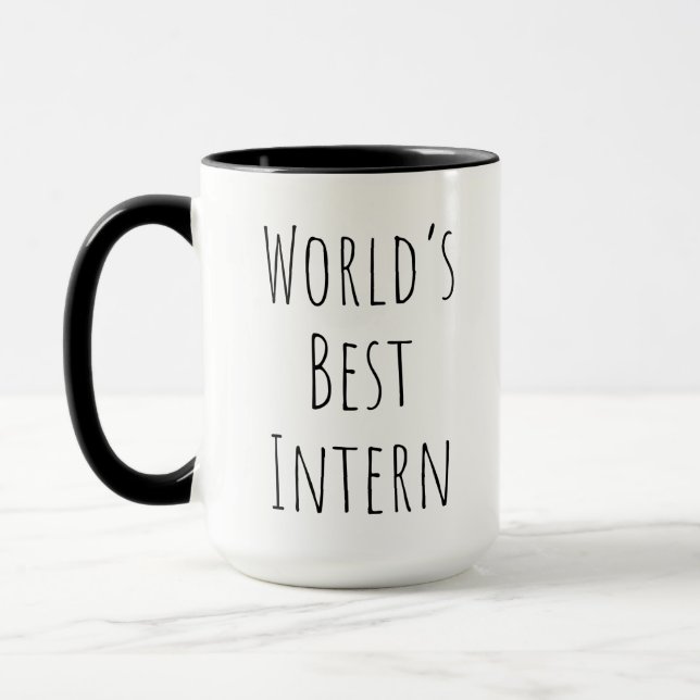 Schwarz als Weltbeste Internin Tasse (Links)