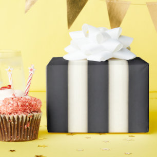 Schwarz-Antike Viktorianische Streifen Geschenkpapier