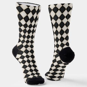Schwarz & Antiquitäten Weißdiamanten Socken