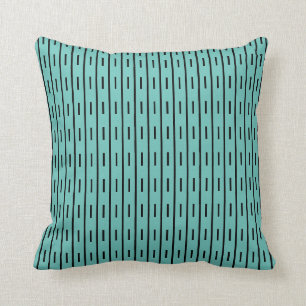 Schwarz-Aquamarin-blaue Streifen Muster Ombre-Farb Kissen