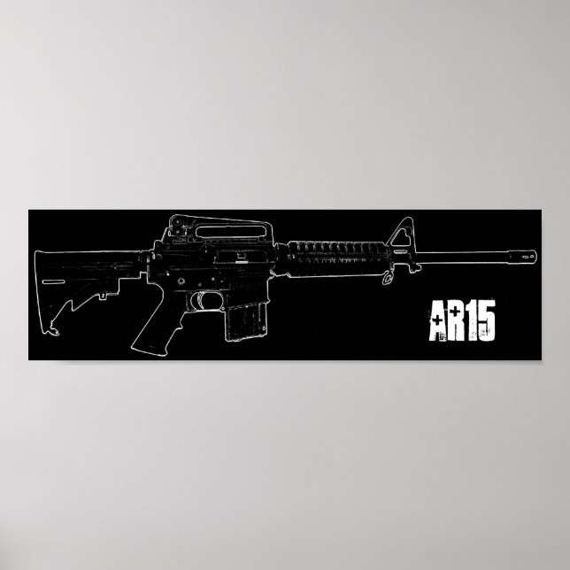 schwarz ar 15 Poster (Vorne)
