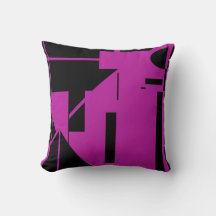 Schwarz auf Fuschia Humanlike Strichmännchen MCM L