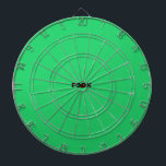 Schwarz auf grüner Tafel Dartscheibe<br><div class="desc">Fook Dartboards sind für die berühmten irischen Darts Spieler und ihre Freunde am St. Patrick's Day oder jeden Tag. Fook ist Steamy Raimon Original Kalligraphie Kunst.</div>