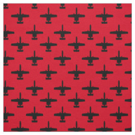 Schwarz auf Red A-10 Warthog Attack Jet Muster Stoff